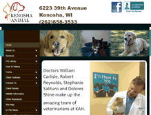 Tablet Screenshot of kenoshaanimalhospital.com